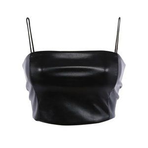 Faux Leather Camisole Top